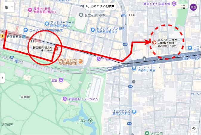 ギャラリーヨクトへの道